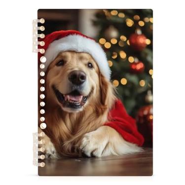 Imagem de Burbuja Caderno de Natal para cães, papel pautado universitário A5 com 60 folhas, fichário para escritório, 1 pacote