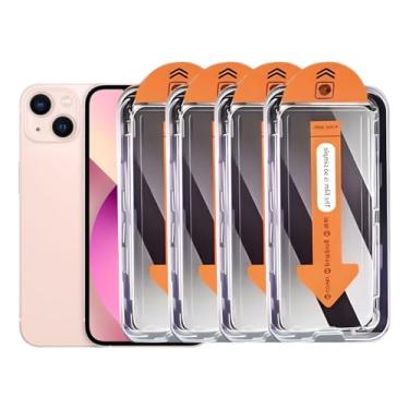 Imagem de Protetor de tela de privacidade para iPhone 13 Pro Max/14 Plus 6,7 polegadas pacote com 4 28° antiespião 9H + vidro temperado proteção contra quedas de grau militar fácil instalação