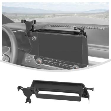 Imagem de Linskip Suporte universal para telefone + suporte para câmera de ação compatível com Chevy Colorado e GMC Canyon 2023, 2024, 2025+, bandeja organizadora multifuncional para acessórios de interiores do