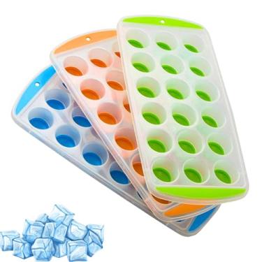 Imagem de Forma para Gelo de Silicone Forma Dobrável Colorida Retangular Flexível Forminhas Forminha