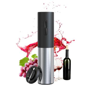 Imagem de Abertura de Garrafa Elétrica Type-C Recarregável Abridor Automático Vinho com Cortador Lâmina Botão Um Clique Reutilizáv