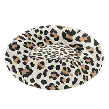 Imagem de SEHANY Cama de cachorro com estampa de leopardo, removível e lavável, pequena, redonda, cama de gato, fofa, super macia, confortável para animais de estimação com fundo antiderrapante para cães