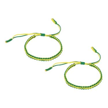 Imagem de PATIKIL Pulseiras trançadas feitas à mão, pulseiras de corda trançada ajustáveis, pulseiras tibetanas de proteção da sorte, One Size, Nylon, Sem Pedra Preciosa