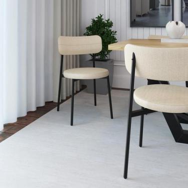 Imagem de Conjunto 2 Cadeiras de Jantar Kytta com Estrutura Preta - Metalig