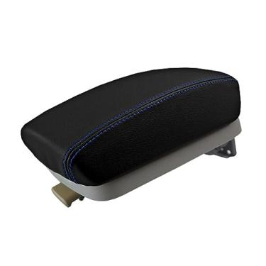 Imagem de Autoguru Substituição para tampa de console de couro PVC capa de apoio de braço ponto azul para Hyundai Sonata 2006-2010