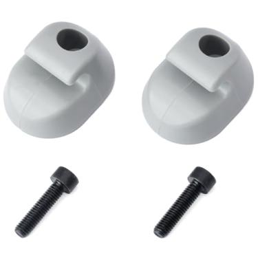 Imagem de Erchon 2 peças S16-1023-661 clipe de substituição para viseira de sol Kenworth T680 para Peterbilt 579 para interior de caminhão de longo curso, substituição F01377-2 acessórios cinza