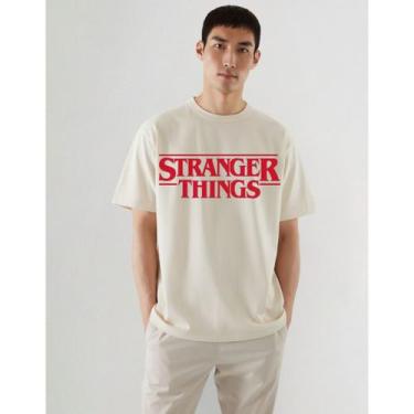 Imagem de Camiseta Unissex Stranger Things Logo Clássica Série Netflix Geek 100%