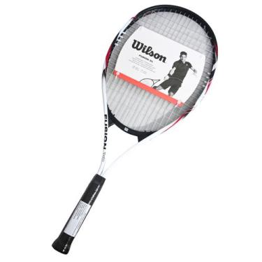 Imagem de Raquete de Tênis Wilson Fusion XL, Branco, Preto, 3