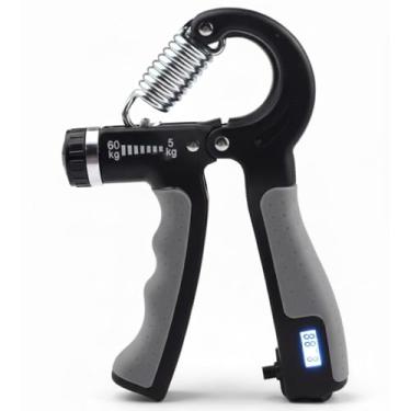 Imagem de Hand Grip Exercitador de Mãos Ajustável 5–60kg com Contador – Fortalecedor Portátil, Ergonômico e Ideal para Treino de Força, Resistência e Reabilitação