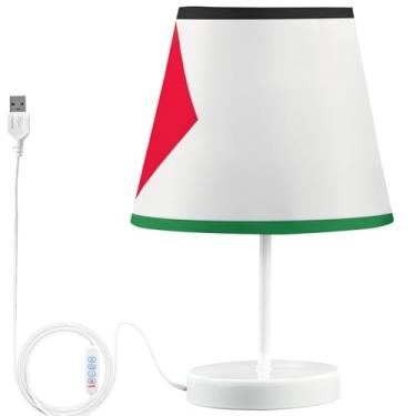 Imagem de TSENQUE Candeeiro de mesa personalizado com bandeira da Palestina bonito LED cabeceira cabeceira recarregável USB lâmpada quente lâmpada de decoração de quarto de crianças