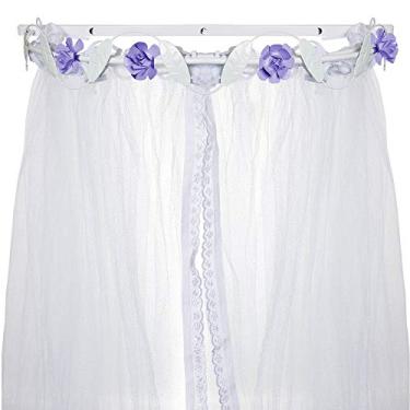 Imagem de Potinho de Mel Dossel Parede Flores Com Mosquiteiro Quarto Bebê Infantil Menina Lilás