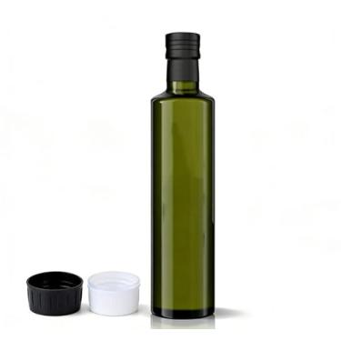 Imagem de MIBYLEN Garrafa dispensadora de azeite de oliva de cozinha – Galheteiro de óleo de vidro com bico, funil e despejador, decantador fácil para cozinhar e servir na cozinha