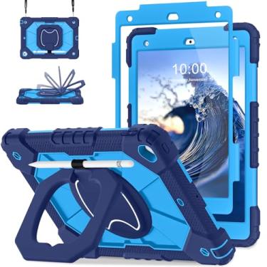 Imagem de Auizotl Capa para iPad 9ª/8ª/7ª geração, capa para iPad de 10,2 polegadas 9ª geração com protetor de tela/suporte giratório/suporte de caneta, capa de grau militar à prova de choque I Pad 9ª/8ª/7ª