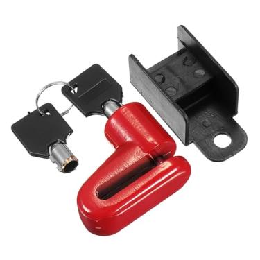 Imagem de Dioche Trava de Fio de Aço Antirroubo, Rodas de Freio a Disco, Armário de Alta Segurança, Durável, Ajuste Universal para Scooter Elétrica Mijia M365, Motocicleta, Preto, Vermelho, 2 (Vermelho)