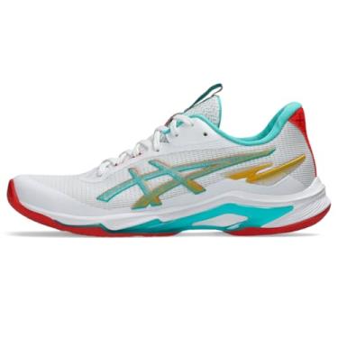 Imagem de ASICS Tênis de vôlei feminino Netburner Ballistic FF 4, Branco/vidro marinho, 36