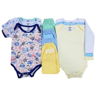 Imagem de Kit Body Mijão Roupa De Bebê Recém Nascido 9 Peças - Tanran Baby, p, A