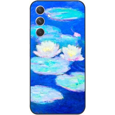 Imagem de Berkin Arts Compatível com Samsung Galaxy A54 5G Capa artística de silicone Impressionismo Colorido Impasto Brush (nenúfares de Claude Monet)