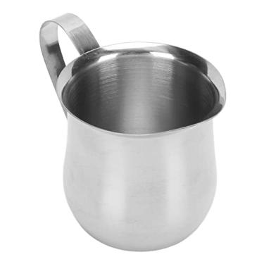 Imagem de GLOGLOW Componentes da Máquina de café Em Aço Inoxidável, Alça Ergonômica, para Arte de café e, Jarro para Espuma de Leite para Uso Doméstico e Em, Nan (5 onças)
