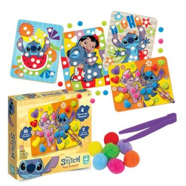 Imagem de Pega Pompom Stitch Brinquedo Educativo Montessori Nig - NIG Brinquedos