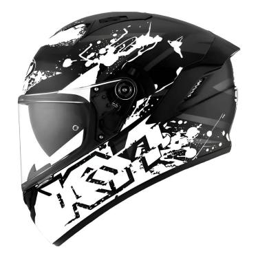 Imagem de Capacete KYT Striker 2V Neutron Preto e Branco-Masculino
