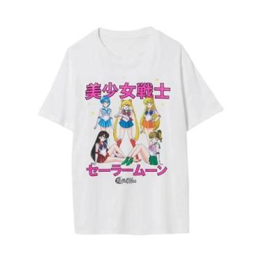 Imagem de Camiseta Gráfica Unissex Dos Anos 90 Sailor Moon Verão Algodão Streetw