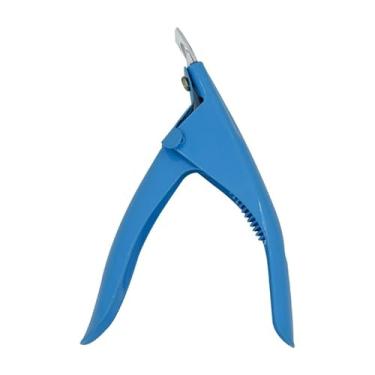 Imagem de Cortador de unhas ajustável, aparador de unhas de aço inoxidável premium para unhas e pontas postiças artificiais, ferramenta de manicure de lâmina afiada para salão de beleza e uso doméstico (azul)