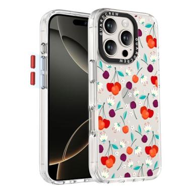 Imagem de GuardCrew Capa para iPhone 16 Pro, [proteção contra quedas de grau militar de 3,5 m à prova de colisão] [antiamarelamento e anti-descasca] Capa de telefone fina transparente à prova de choque TPU para