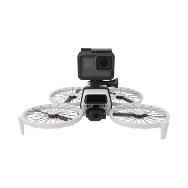 Imagem de FlySimple Suporte de extensão superior para drone DJI Flip Acessórios para GoPro 13 10 9 Insta360 Suporte adaptador de fixação superior para câmera de ação