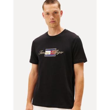Imagem de Camiseta Tommy Hilfiger Masculina Icon Gold Preto-Masculino