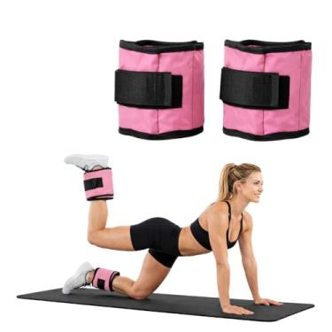 Imagem de Par Caneleira de Peso Profissional para Tornozelo, Rosa, Par de Tornozeleiras Ajustáveis para Musculação, Academia, Perna, Treino em Casa, Fitness, CrossFit, Funcional, 500g, 1kg, 2kg, 3kg,4kg, 5kg (3KG)