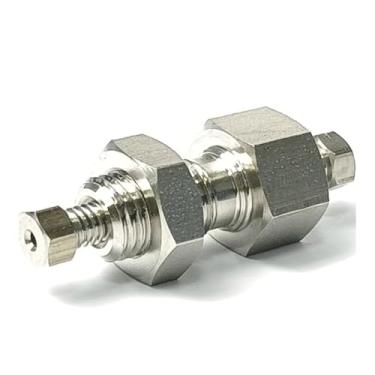 Imagem de Acoplador de anteparo de união de compressão OD tubo de 1/40.6 cm Conector de encaixe de tubo de aço inoxidável SUS316L