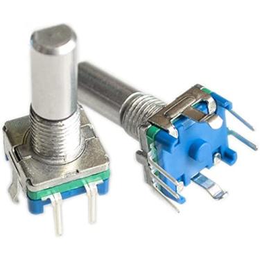 Imagem de Codificador de comutação 360 graus codificador rotativo EC11 20 mm tipo D, potenciômetro digital com botão de pressão para módulo codificador