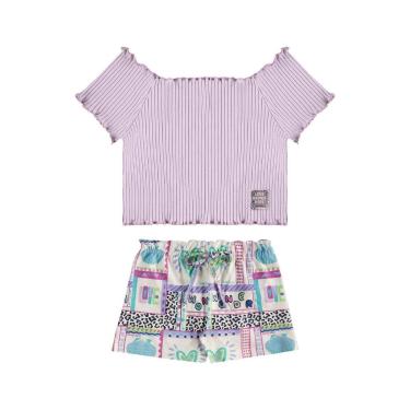 Imagem de Conjunto Blusa Short Estampado Bee Loop-Feminino