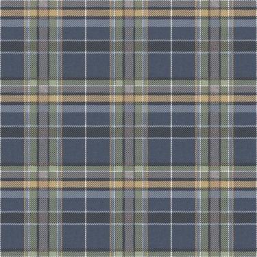 Imagem de Papel de Parede Botany House Xadrez Azul 15579