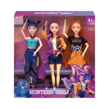 Imagem de Boneco De Vinil Anime KPop Demon Hunters Rumi Mira Zoi Com Máscara, Pr