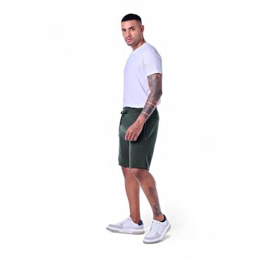 Imagem de Bermuda Masculina Moletom Com Bolso Zíper Frontal-Masculino