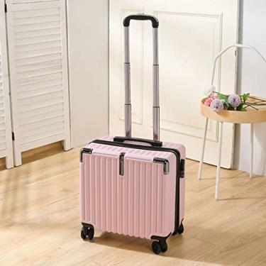 Imagem de Mala, estojo de embarque leve de 45,7 cm, caixa de senha, adequada para viagens (rosa)