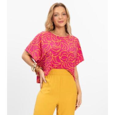 Imagem de Blusa Feminina em Liganete Infinita Cor Rosa, GG, Rosa