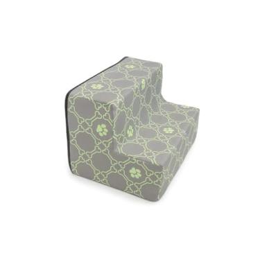 Imagem de Pet de Espuma 3 Degraus para Cães e Gatos de Pequeno Porte Rampas de Mobilidade Suaves e Seguras (CINZA2 DEGRAUS)