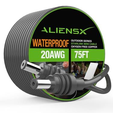 Imagem de ALIENSX Cabo de alimentação CC para Starlink Mini, cabo de substituição confiável para Starlink Mini extensão de cabo acessórios externos à prova d'água, cinza (23 m)