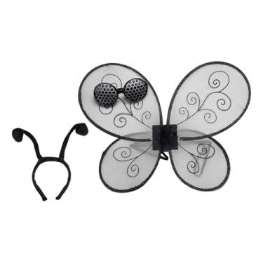 Imagem de APLVFFZH Conjunto de Fantasia Infantil de 3 Peças: Tiara com Antena, óculos E Acessórios de Poliéster para Crianças, Ideal para Festas E Cosplay, Cinza