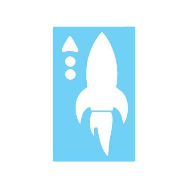 Imagem de Stencil De Parede Tamako Foguete - 55 X 90Cm - Ref 443