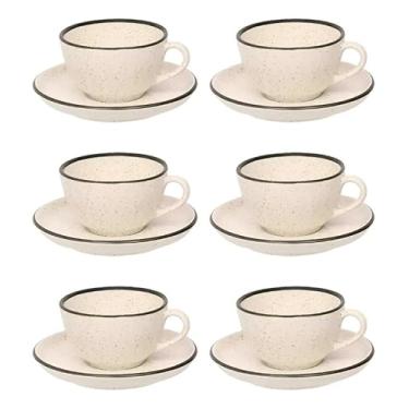 Imagem de Conjunto de chá (6 xícaras, 200ml cada), com pires