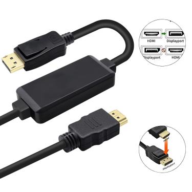Imagem de Cabo Conversor 4K HDMI para Displayport Unidirecional 1.8M