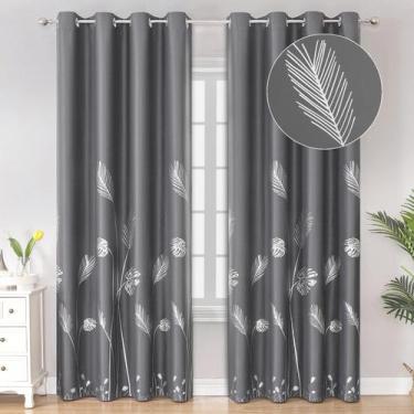 Imagem de Cortinas Estelar Textiler 132x229 cm Cinza escuro Blackout