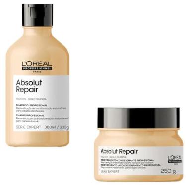 Imagem de Shampoo e Máscara Nutrição Loreal Absolut Repair Reconstrução Capilar 