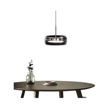 Imagem de Luminária Pendente LED Moderna Ajustável Para Mesa De Jantar, Vidro, R