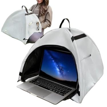 Imagem de Tenda para laptop, para-sol para laptop, para-sol de computador portátil, capa de proteção de privacidade para trabalhar ao ar livre, viagens, reuniões, viagens de negócios, aprendizado