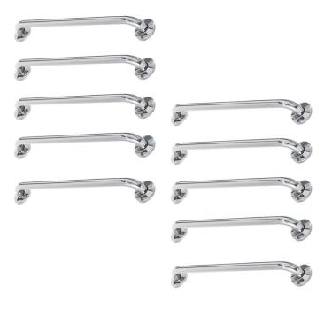 Imagem de Alça De Apoio Inox 40cm Barra Kit 10 Unidades Banheiro Box Idoso Cadeirante