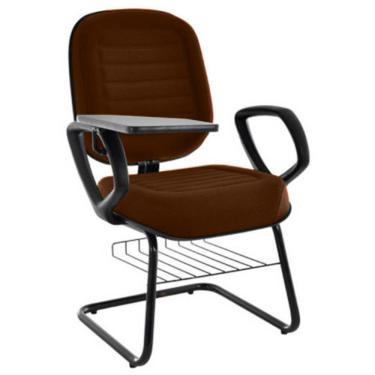 Imagem de Cadeira Escolar Universitária com prancheta para Escolas e Faculdades Linha Blenda Marrom